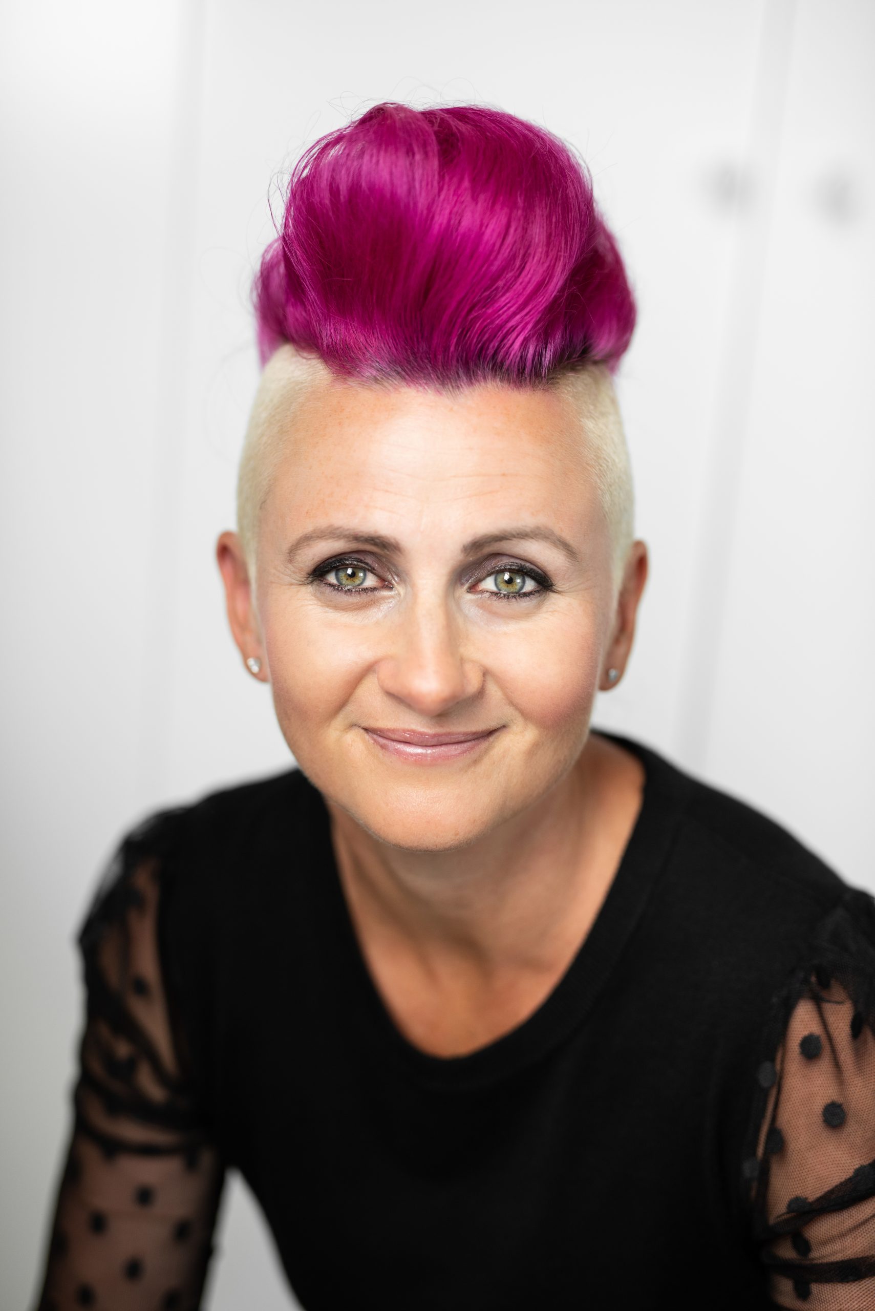 Lucy Bloom pink mohawk